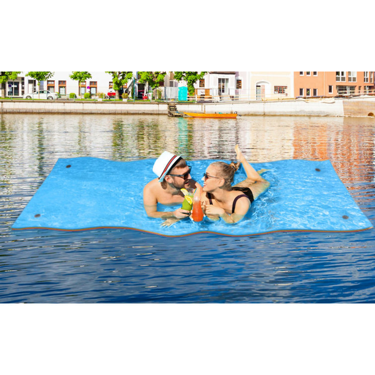 WOODYHOME 12.8’ x 4.8’ 3 Layer XPE Foam Pool Floating Mat & Reviews
